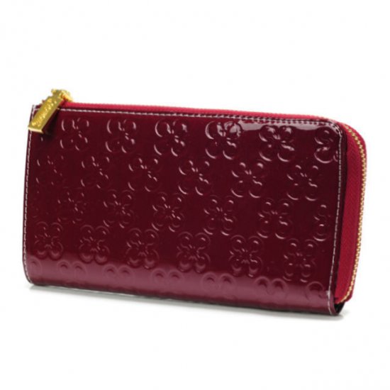 Coach Accordion Zip Large Red Wallets DVB | Women